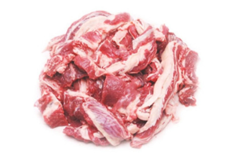 Trimming buffalo meat cut